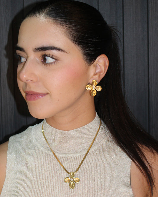 Aretes Lily con Perla