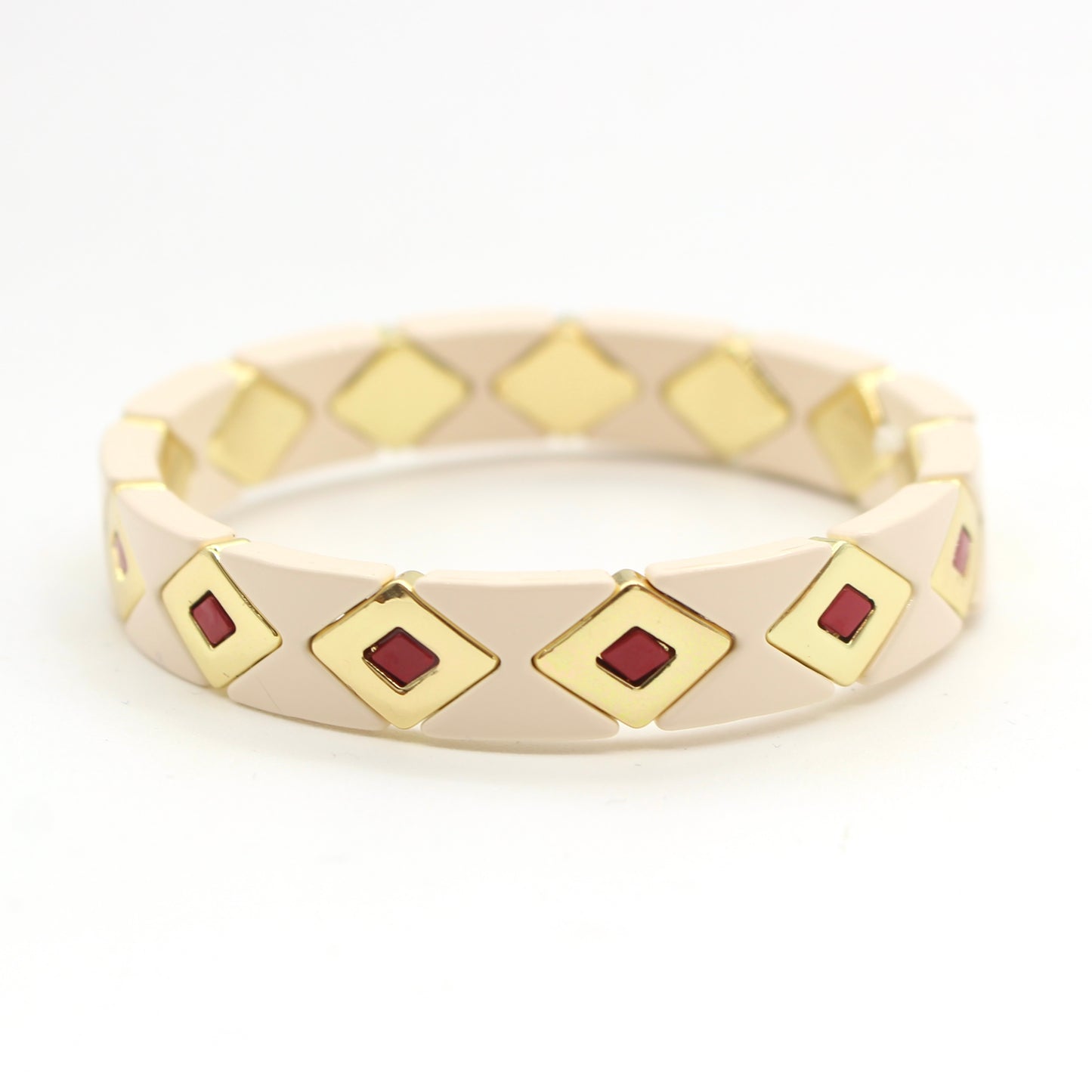 Puslera rombos beige-vino