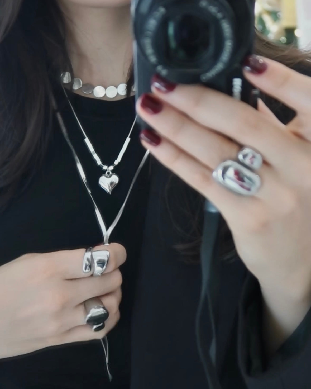 Collar silver heart
