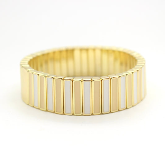 Pulsera Rayas Ivory
