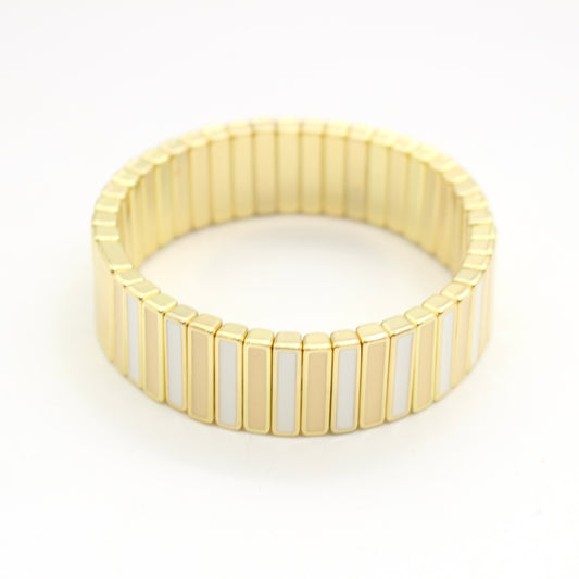 Pulsera Rayas Ivory