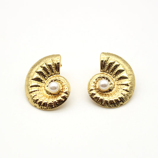 Arete caracol con perlita